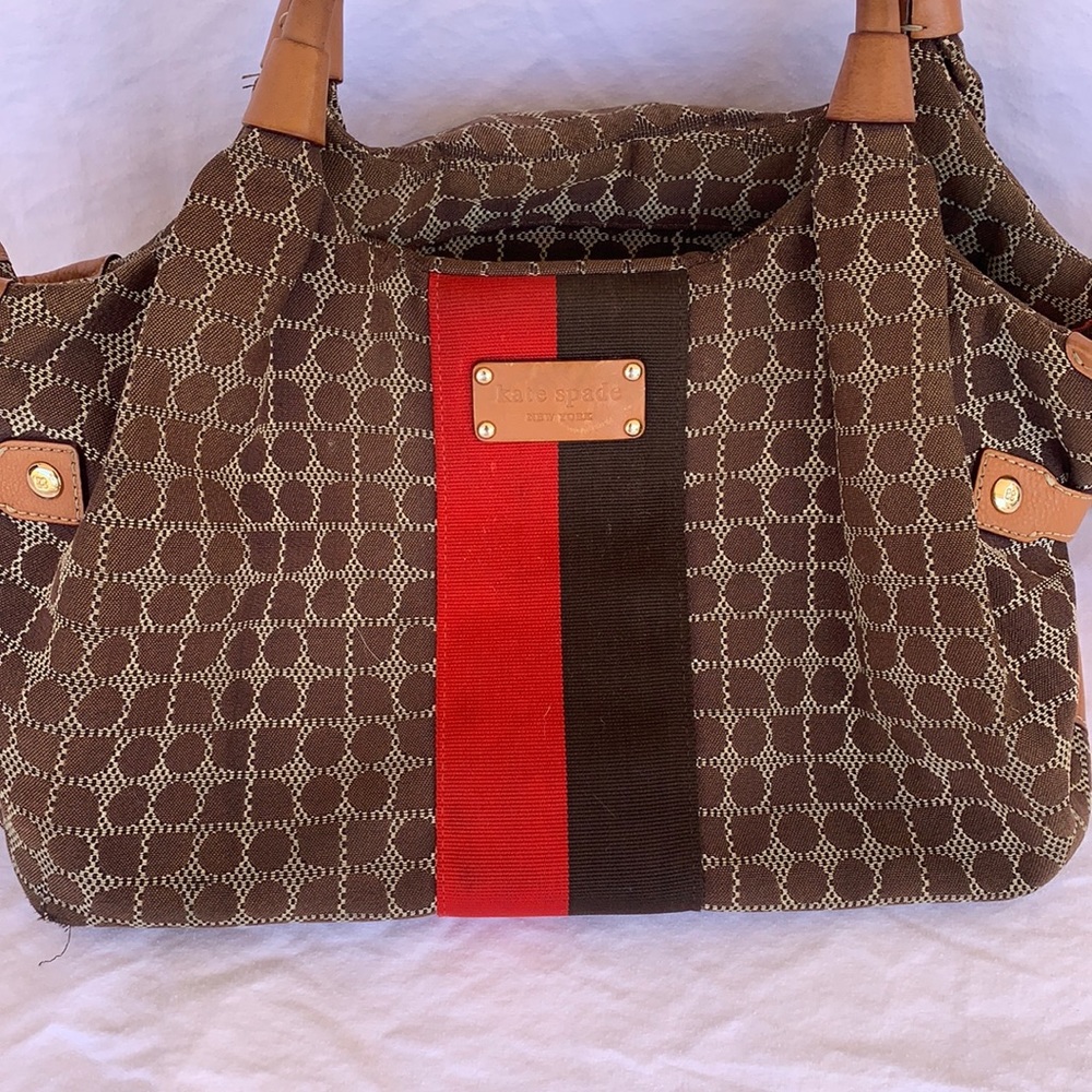 Kate Spade canvas and leather bag